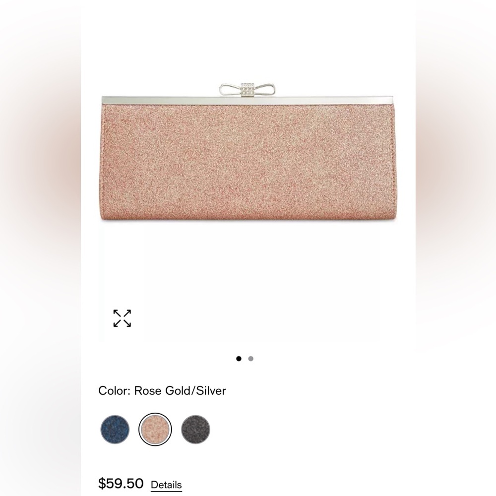 ✨Rose Gold/Silver Glitter Clutch✨